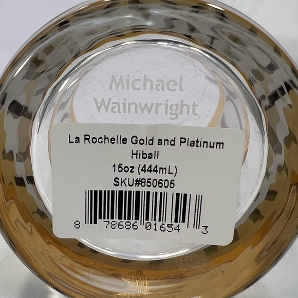 Michael Wainwright Hiball La Rochelle Gold and Platinum Glass - Picture 3 of 8